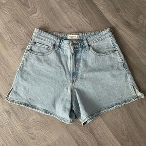 abercrombie curve love high rise denim dad shorts
